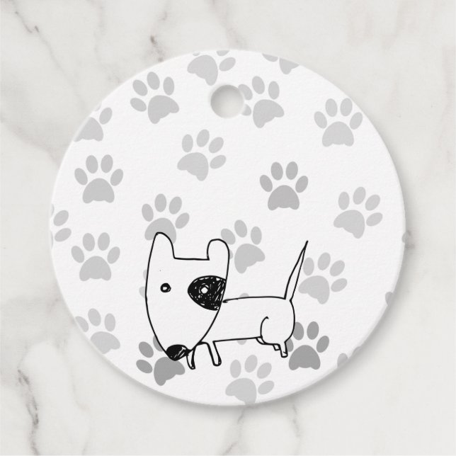 Niedlich English Bull Terrier Geschenkanhänger (Vorderseite)