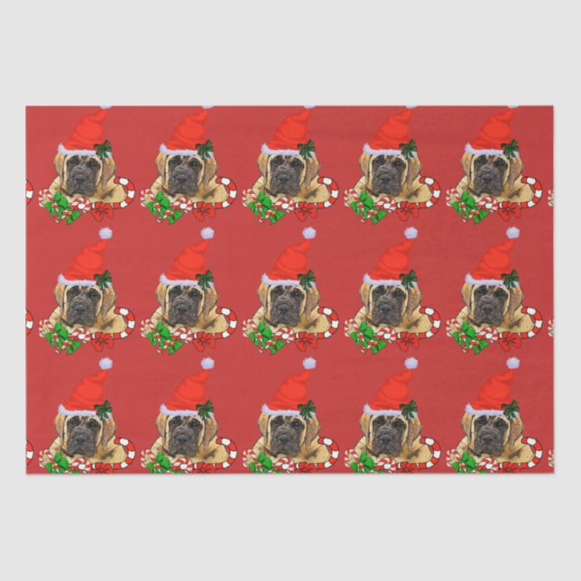 Niedlich English Mastiff Weihnachten Seidenpapier (Vorderseite)