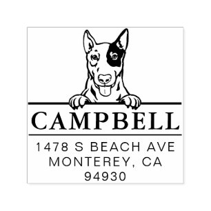 Niedlich EnglishBullterer Custom Dog Address Brief Permastempel