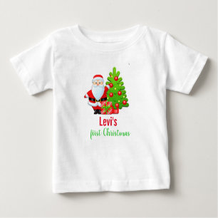 Niedlich Erster Weihnachtsmann-Cartoon Baby T-shirt