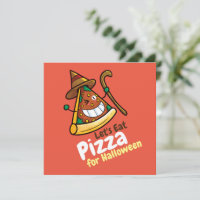 Niedlich essen wir Pizza Einladung