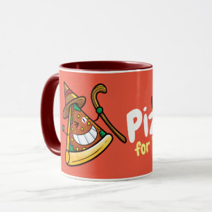 Niedlich essen wir Pizza-Tasse Tasse
