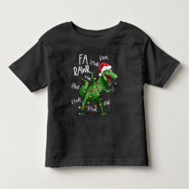 Niedlich Fa Rawr Rawr singend Christmas Dinosaur Kleinkind T-shirt
