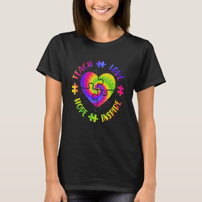 Niedlich Faith Hope Liebe Autismus Sensibilisierun T-Shirt (Vorderseite)