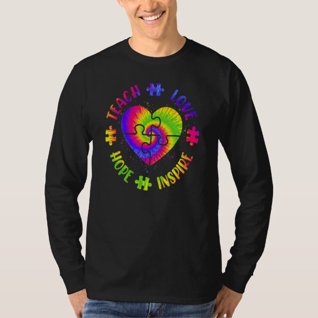Niedlich Faith Hope Liebe Autismus Sensibilisierun T-Shirt (Vorderseite)