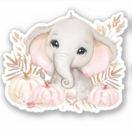 Niedlich Fall Elephant Vinyl Sticker