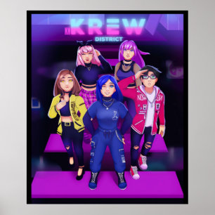 Niedlich Fanart Funneh und Krew Kids Cartoon Distr Poster