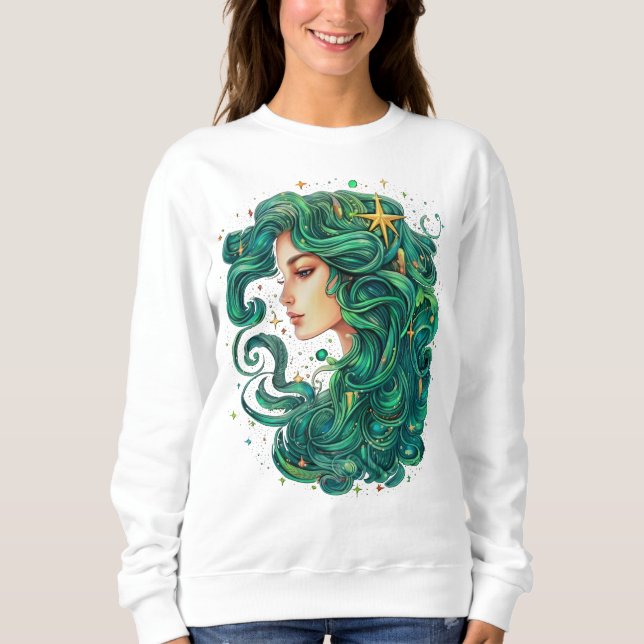 Niedlich Fantasy Star Girl Sweatshirt (Vorderseite)