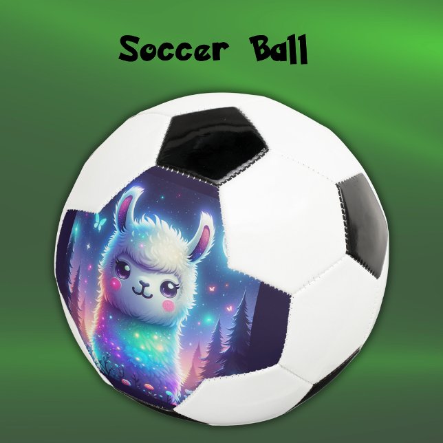 Niedlich farbenfroh Llama Holographic | Fußball (Von Creator hochgeladen)