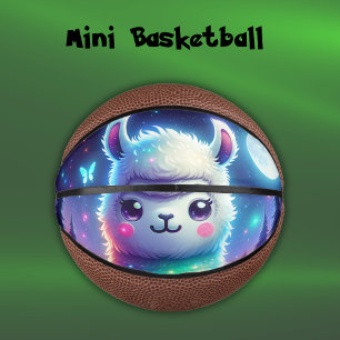 Niedlich farbenfroh Llama Holographic   Mini Basketball