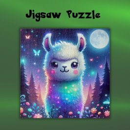 Niedlich farbenfroh Llama Holographic | Puzzle