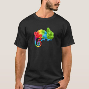 Niedlich-farbige Chameleon Lizard Animal Multicolo T-Shirt