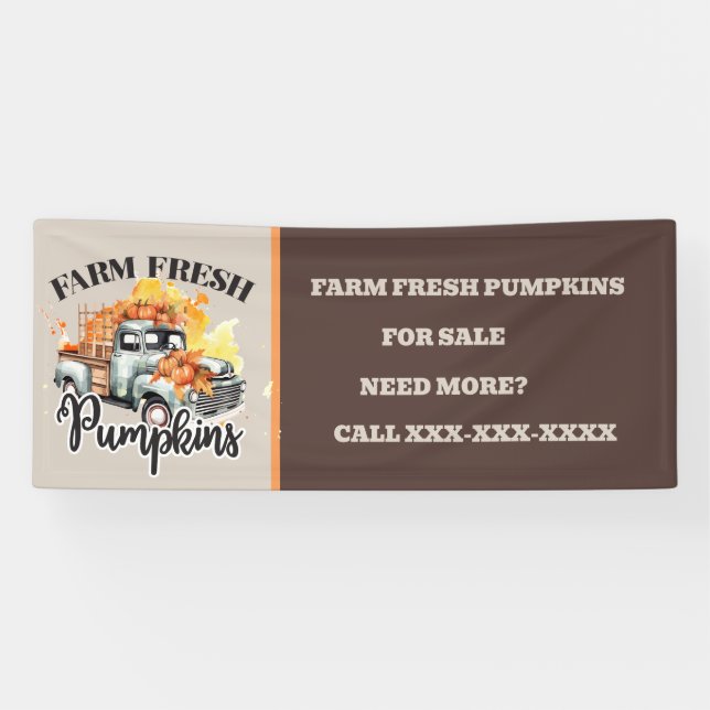 niedlich Farm Fresh Pumpkin-Anbieter fügen Text hi Banner (Horizontal)
