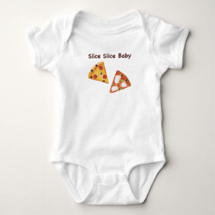 Niedlich Fast Food Pizza - Kawaii Junk Food Faces Baby Strampler