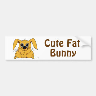Niedlich Fat Bunny Autoaufkleber