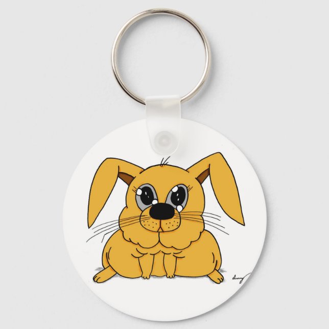 Niedlich Fat Bunny Schlüsselanhänger (Vorderseite)