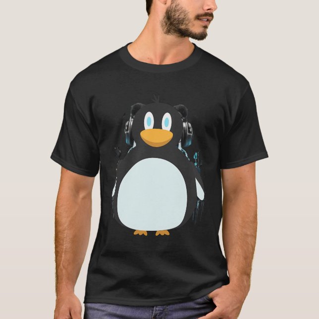 Niedlich Fat Penguin T-Shirt (Vorderseite)