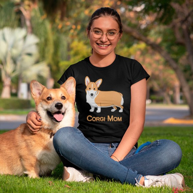 Niedlich Fawn Welsh Pembroke Corgi Dog Mama T-Shirt (Von Creator hochgeladen)