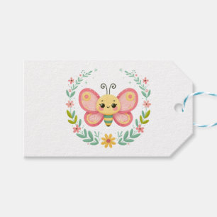 Niedlich, Feder/Schmetterling Geschenkanhänger
