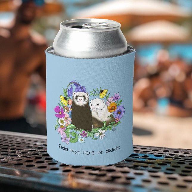 Niedlich Ferrets Floral Dosenkühler (Von Creator hochgeladen)