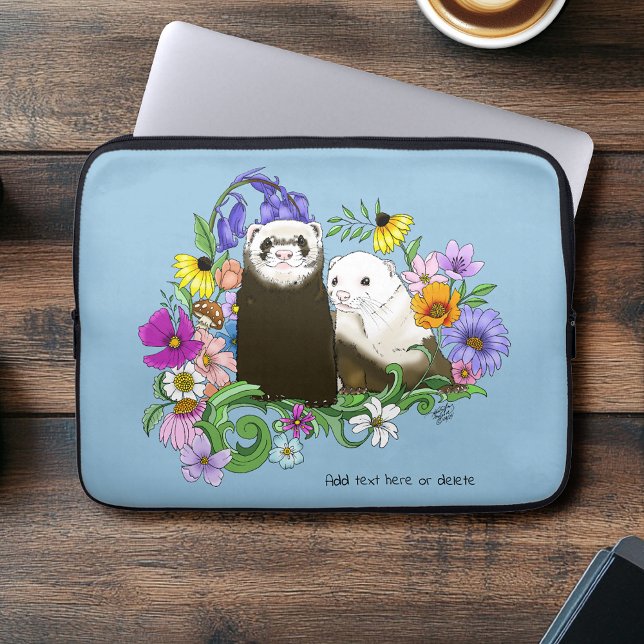 Niedlich Ferrets Floral Laptopschutzhülle (Von Creator hochgeladen)