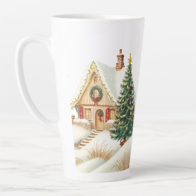 Niedlich festliche Vintage Weihnachten Milchtasse (Links)