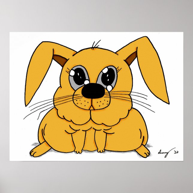 Niedlich Fett Bunny Poster (Vorne)