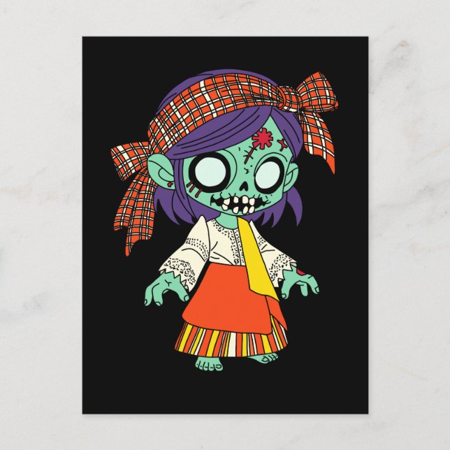 Niedlich Filipino Zombie Postkarte (Vorderseite)