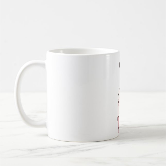 Niedlich Finger Heart Doodle Kaffeetasse (Links)