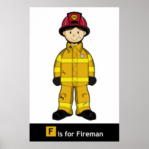 Niedlich Fireman Poster