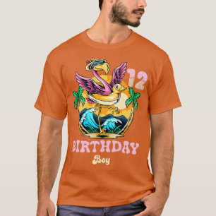 Niedlich Flamingo 12. Geburtstag Junge T-Shirt
