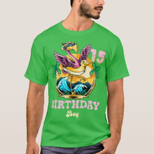 Niedlich Flamingo 15. Geburtstag Junge T-Shirt
