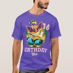 Niedlich Flamingo 16. Geburtstagskarte T-Shirt