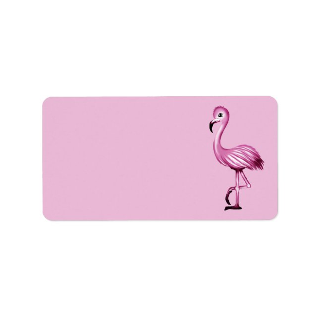 niedlich Flamingo Adressaufkleber (Vorne)