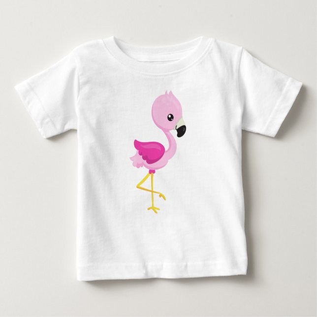 Niedlich Flamingo, Baby Flamingo, Pink Flamingo, B T-shirt (Vorderseite)