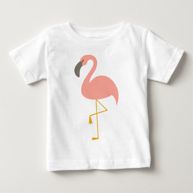 Niedlich Flamingo Baby T-shirt (Vorderseite)