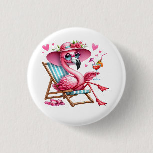 Niedlich Flamingo-Clipart Button