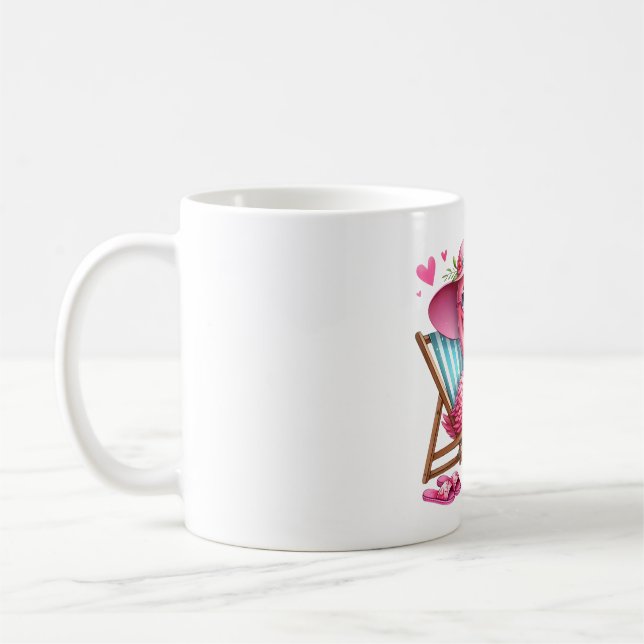 Niedlich Flamingo-Clipart Kaffeetasse (Links)