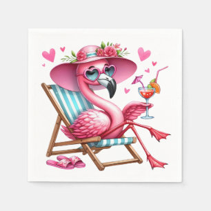 Niedlich Flamingo-Clipart Serviette