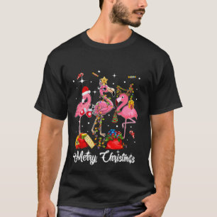 Niedlich Flamingo Frohe Weihnachtsgeschenk T - Shi T-Shirt