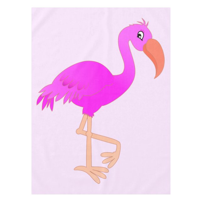 Niedlich Flamingo - glücklich Tischdecke (Vorderseite)