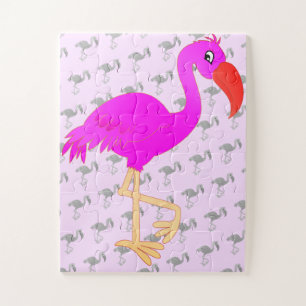 Niedlich Flamingo - Happy - Puzzle