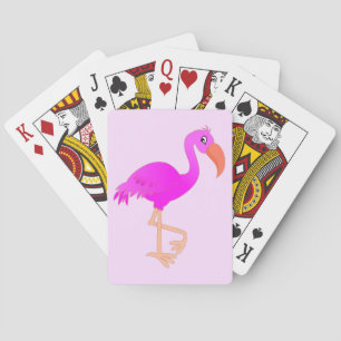 Niedlich Flamingo - Happy Spielkarten
