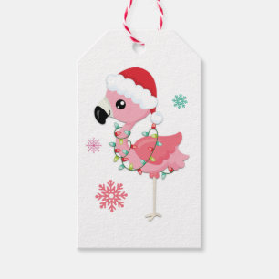 Niedlich Flamingo Kindername Liebe Weihnachten Geschenkanhänger