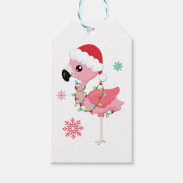 Niedlich Flamingo Kindername Liebe Weihnachten Geschenkanhänger