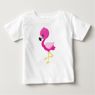 Niedlich Flamingo, Kleiner Flamingo, rosa Flamingo Baby T-shirt