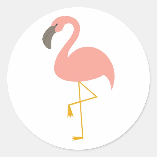 Niedlich Flamingo Stickers (Vorderseite)