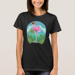 Niedlich Flamingo Wearing Sunglass Flamingo T-Shirt
