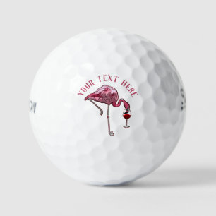 Niedlich Flamingo Wein Drinker Custom Team Golfball