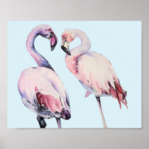 Niedlich Flamingo Zeichnend Poster